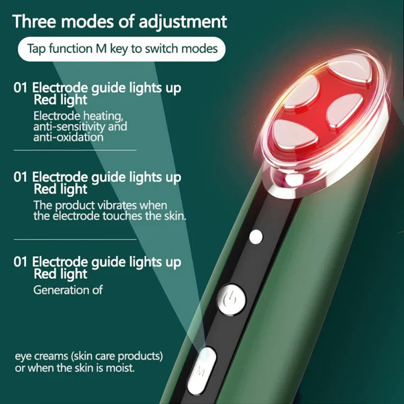 Anti-Wrinkle Photon Therapy Facial & Eye Massager Green