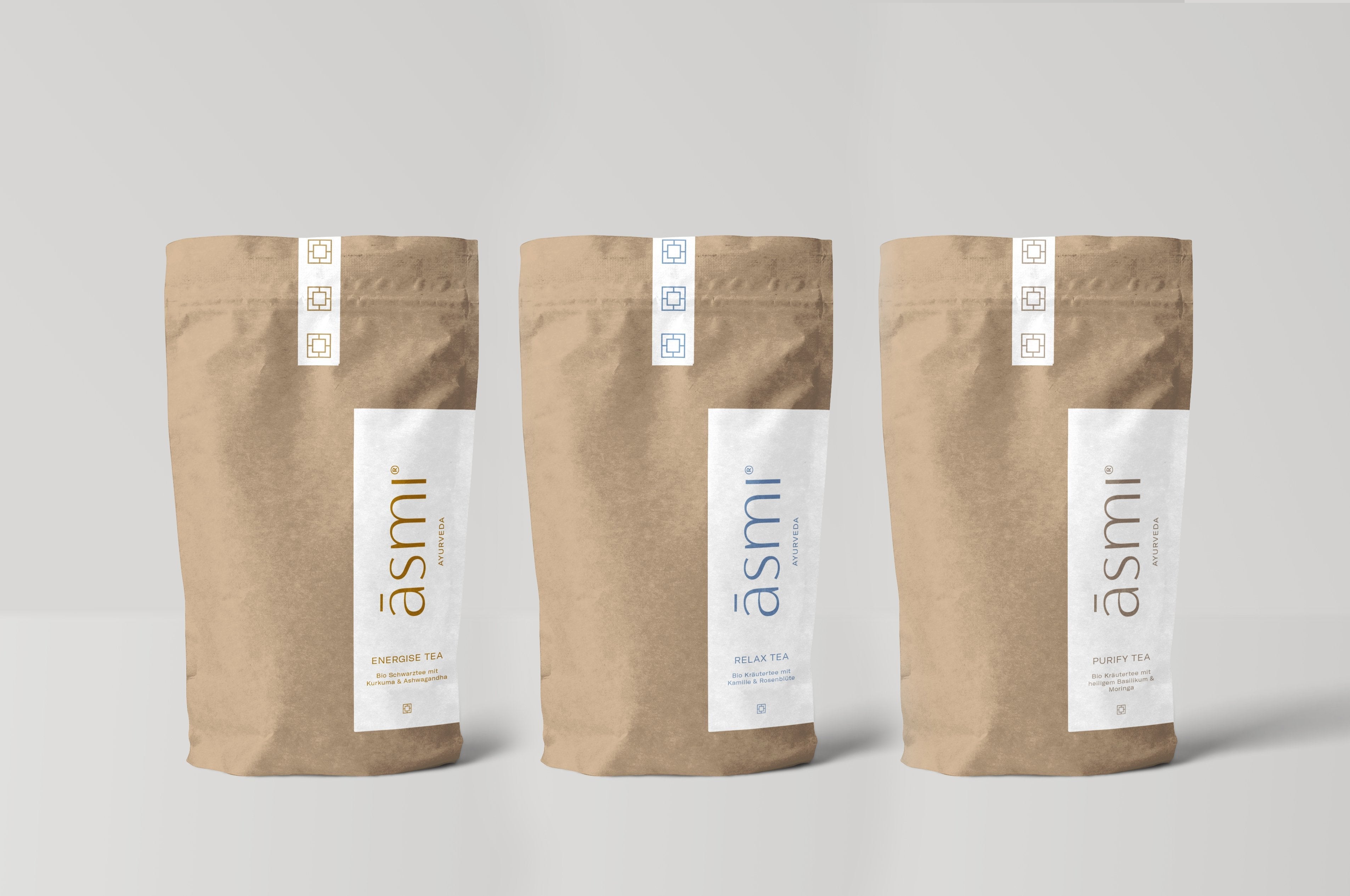 āsmi Teeset Relax, Energie & Purify -  Öko Paper Bag